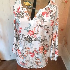 Anne Carson floral loose blouse
